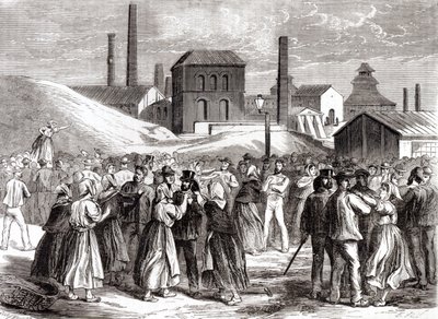 Women Demonstrating at the Le Creusot Coal Mine in April 1870 by Jules Pelcoq